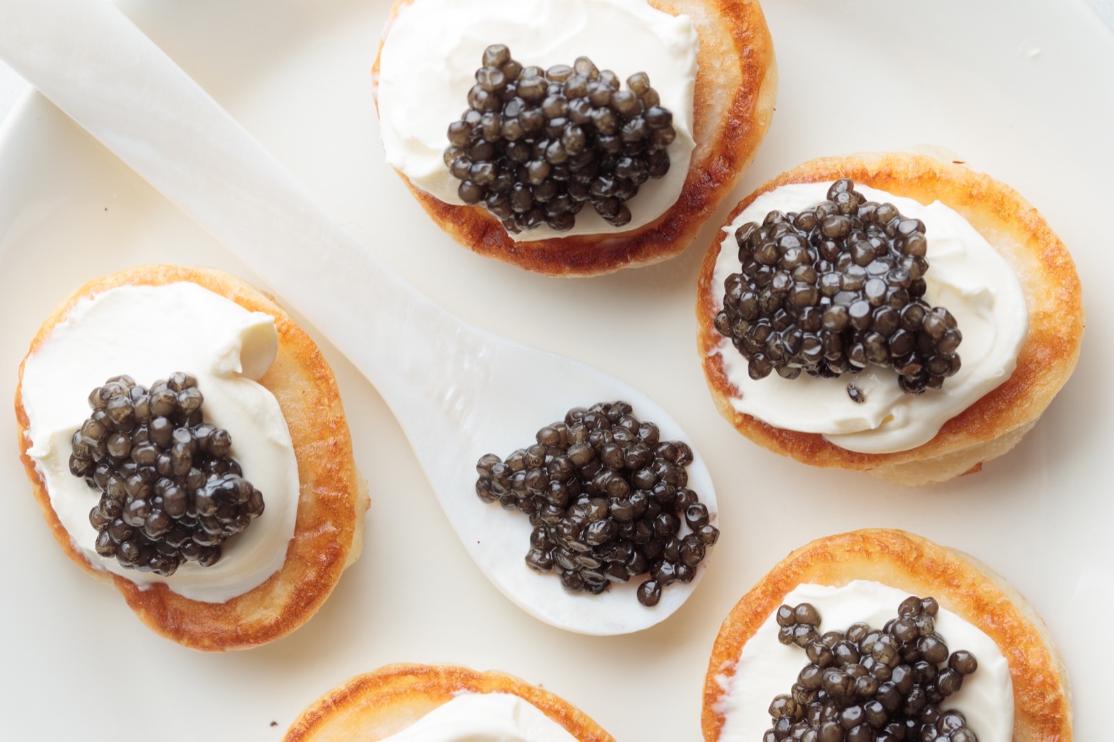 Caviar service at event